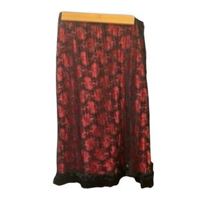 Caldore Comely Lacy Skirt, Size 36/6 Layered Red & Black NEW Tags On
